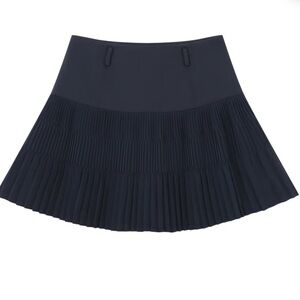 Ancosti Navy Pleated A Line Mini Skirt w Shorts Small